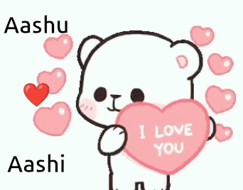 White Teddy Bear Holding I Love You Heart GIF