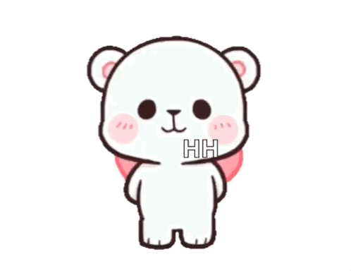 White Teddy Bear Holding Pink Heart Saying I Love You GIF