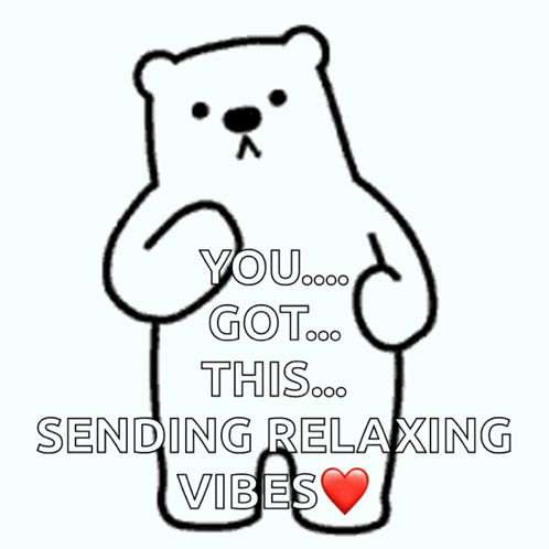 White Teddy Bear Saying You Got This