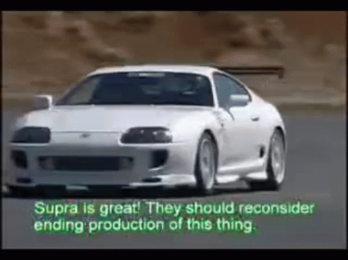 White Toyota Supra Drift Really Is A Shame GIF