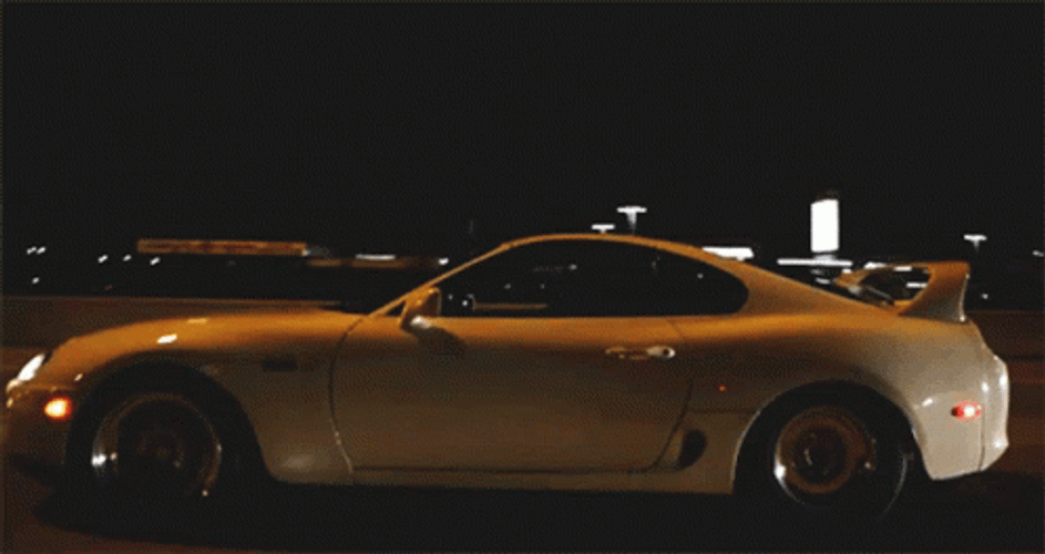 White Toyota Supra Sports Cars GIF