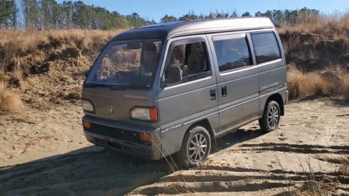 White Van With Blue Stripe