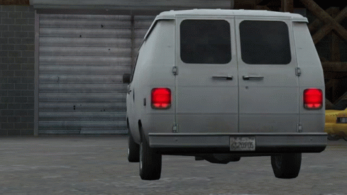 White Van With California License Plate CJ20905