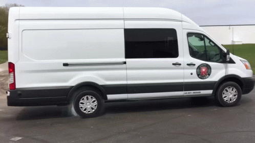 White Van With Heavy Duty Cargo Sticker