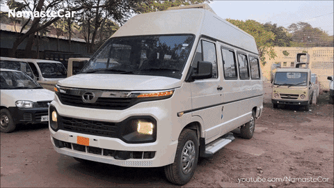 White Van With Namastecar Text