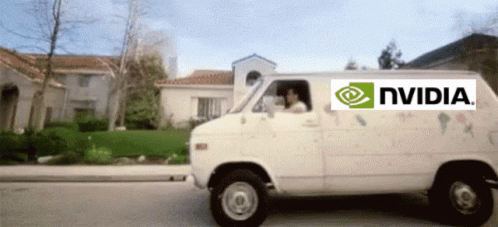 White Van With Nvidia Logo