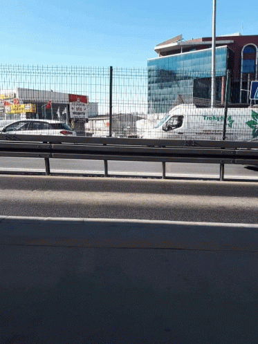 White Van With Trebla On Side GIF