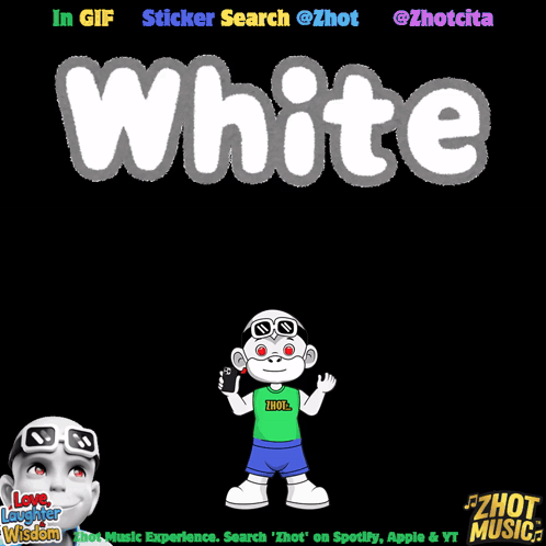 White Word White on Black Background