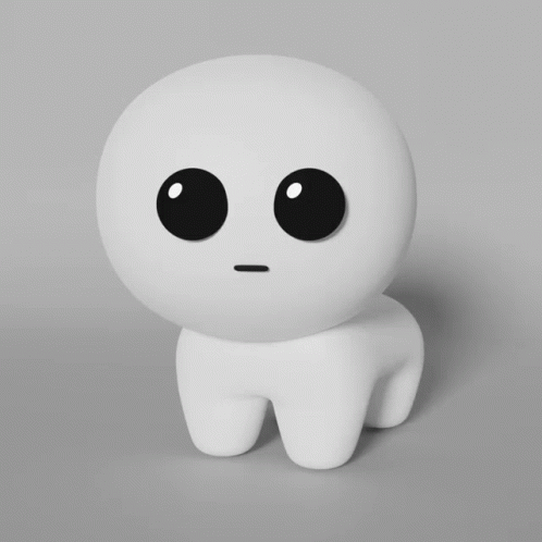 White Yippee Creature Confetti Shower GIF