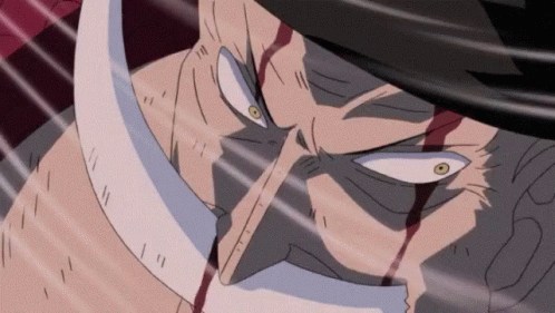 Whitebeard's Shattering Punch Against Akainu GIF