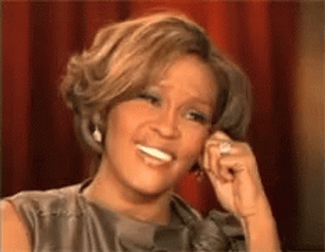 Whitney Houston Laughing GIF