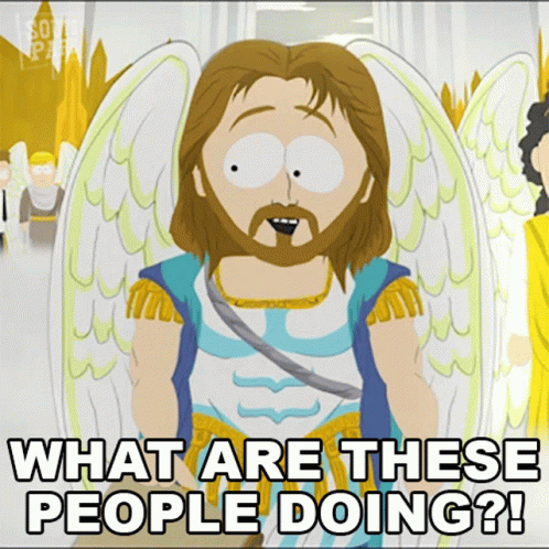 Who Are You People Jesus Christ South Park GIF