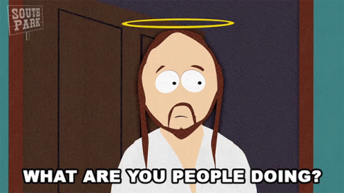 Who Are You People Jesus South Park GIF