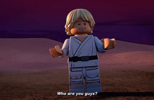 Who Are You People Lego Luke Star Wars GIF