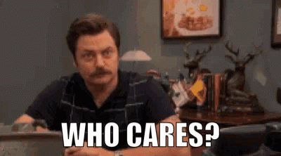 Nick Offerman Who Cares GIF