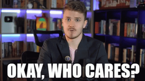 Man In Black Coat Who Cares GIF