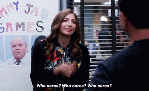 Chelsea Peretti Who Cares GIF