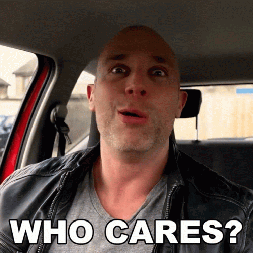 Man Inside The Car Who Cares GIF