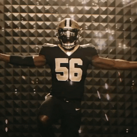 Who Dat Saints Player Arms Sideward GIF