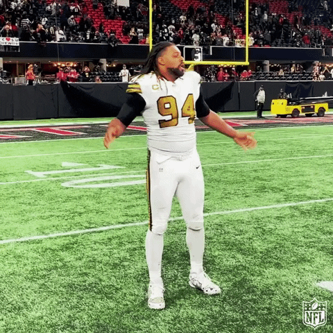 Who Dat Saints Player Dancing Alone GIF