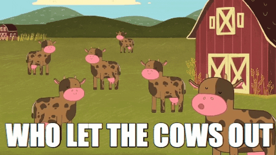 Who Let The Cows Out GIF