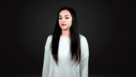 Who Me Flabbergasted Cute Girl GIF