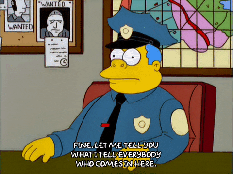 Who's Coming With Me Chief Wiggum GIF