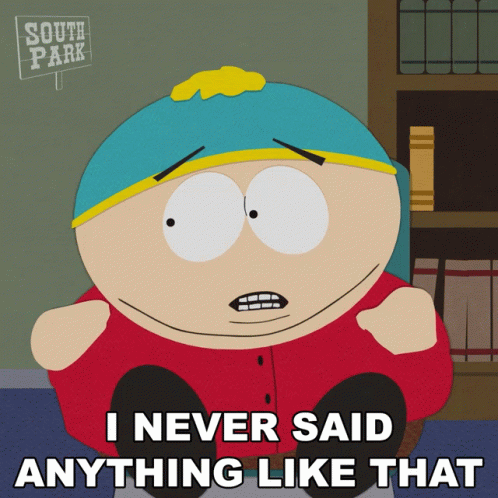 Who Said That Eric Cartman Sad Face GIF