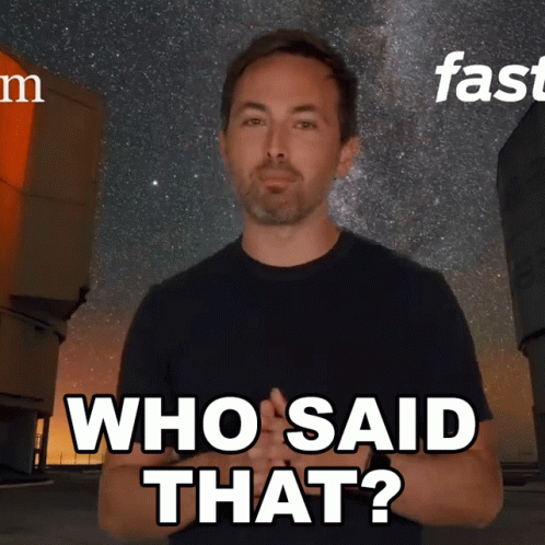 Man In Black Tees Who Said That GIF