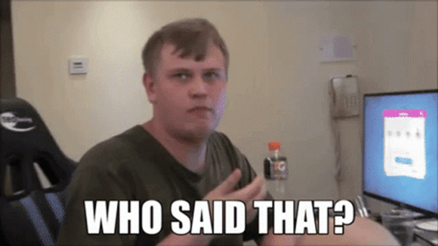 Who Said That Chubby Guy Eating GIF
