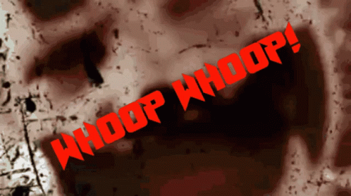 Whoop Whoop Sign On Dark Background GIF