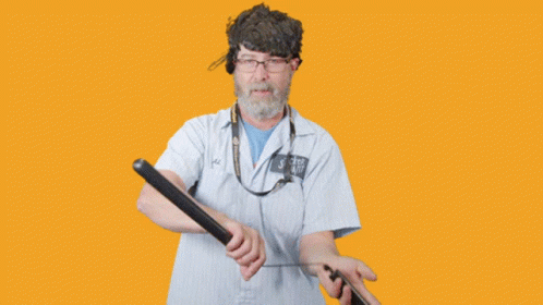 Whoops By Man In Orange Background GIF