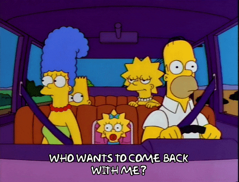 Whos Coming With Me Homer Simpson GIF