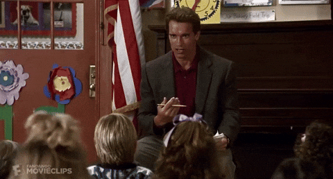 Whos Your Daddy Kindergarten Cop Arnold Schwarzenegger GIF