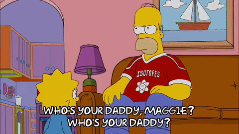 Whos Your Daddy Maggie Homer Simpson GIF