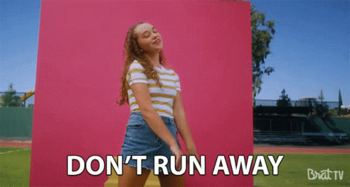 Why Are You Running Jillian Shea Singing GIF