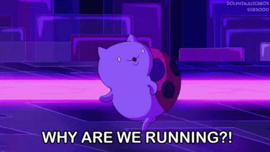 Why Are You Running Catbug Animation GIF
