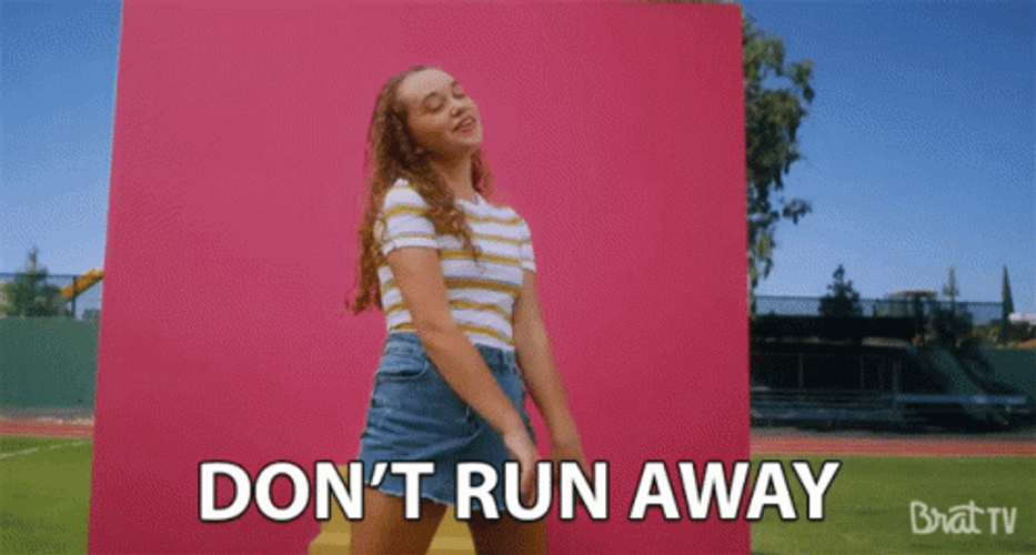 Why Are You Running Jillian Shea Singing GIF