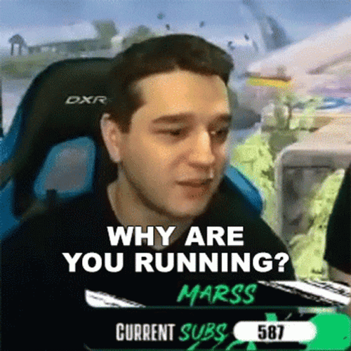 Why Are You Running Marss Gamer GIF