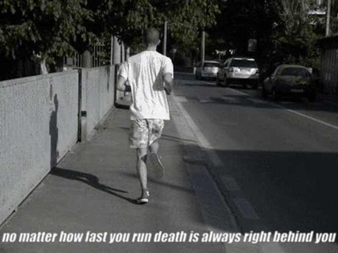 Why Are You Running On Street Black And White GIF