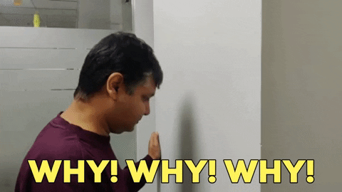 Why Guy Lightly Hit Forehead On Wall GIF