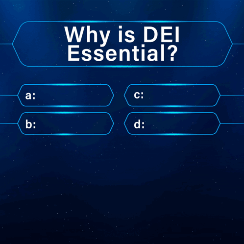 Why Is Dei Essential Written On A Blue Screen GIF