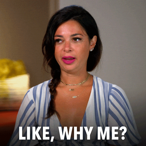 Why Me Perplexed Pretty Lady GIF