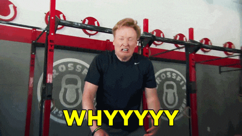 Why Screaming Black Shirt Gym Guy GIF