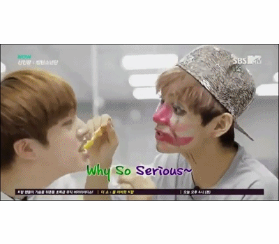 Why So Serious Bts Putting Joker Make Up GIF