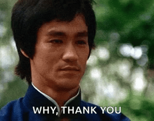 Why Thank You Bruce Lee GIF