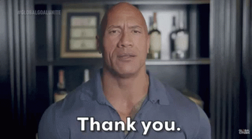 Why Thank You Dwayne Johnson GIF