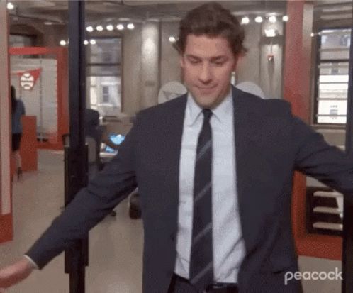 Why Thank You Flying Kiss John Krasinski GIF
