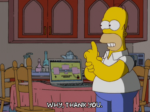 Why Thank You Talking Homer Simpson GIF