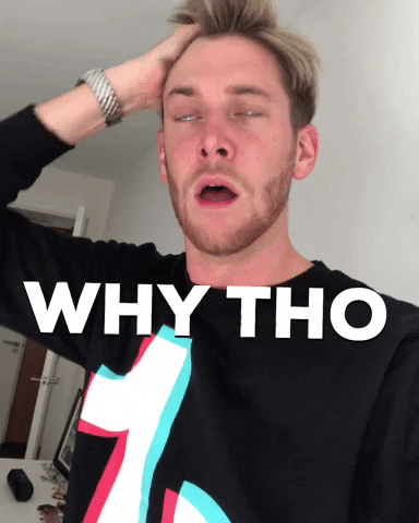Why Tho Black Tiktok Shirt Screaming Guy GIF